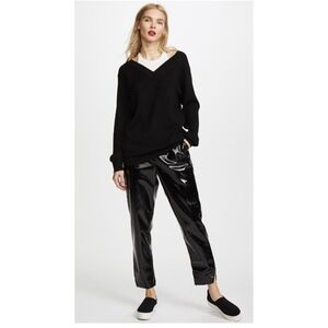 T by Alexander Wang Layered Merino Wool Sweater Women’s X Small Black White